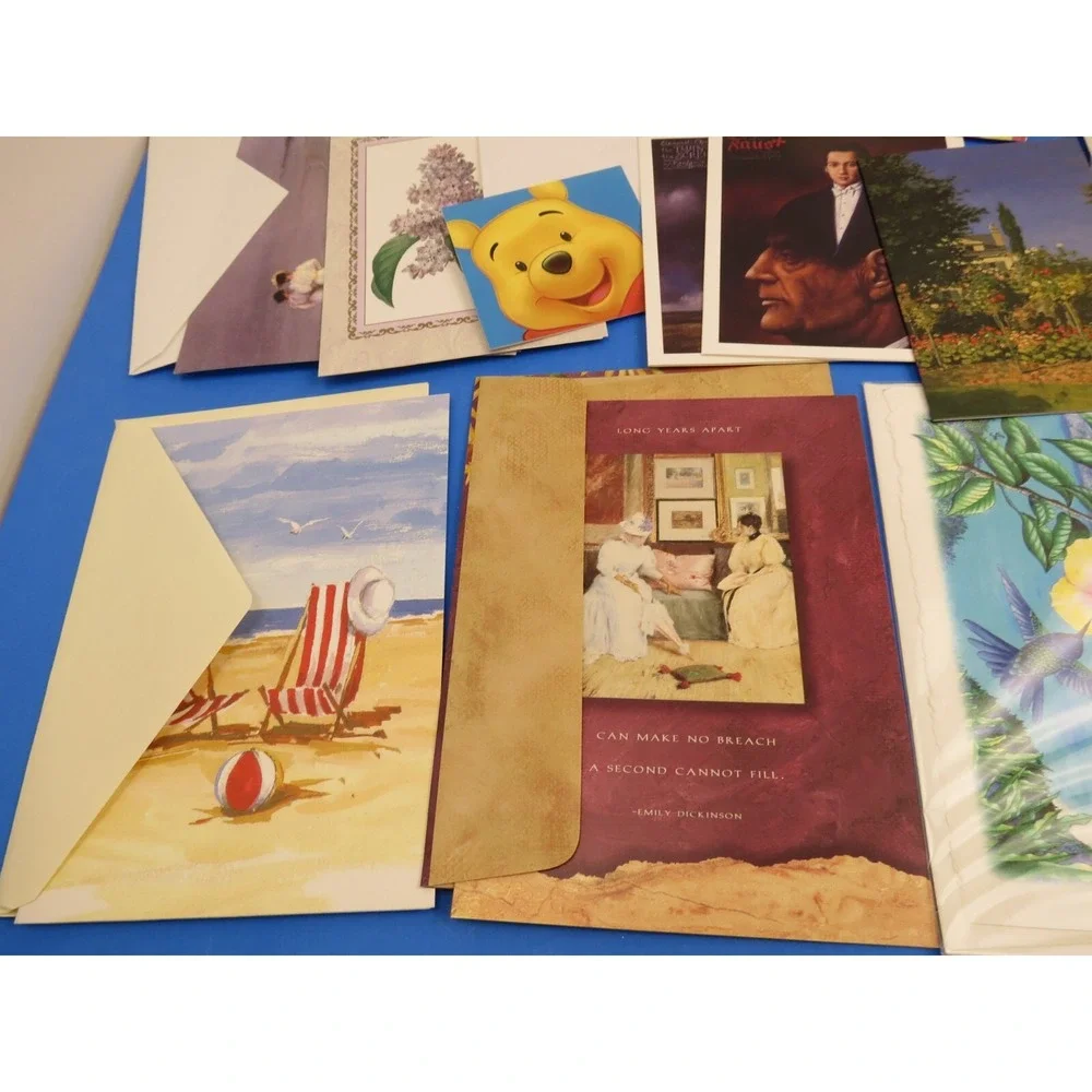 Huge Lot Vintage Stationery Cards Aytur Turkish French Opera Floral Wildlife